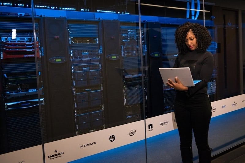 Black-Woman-Working-On-Cyber-Security